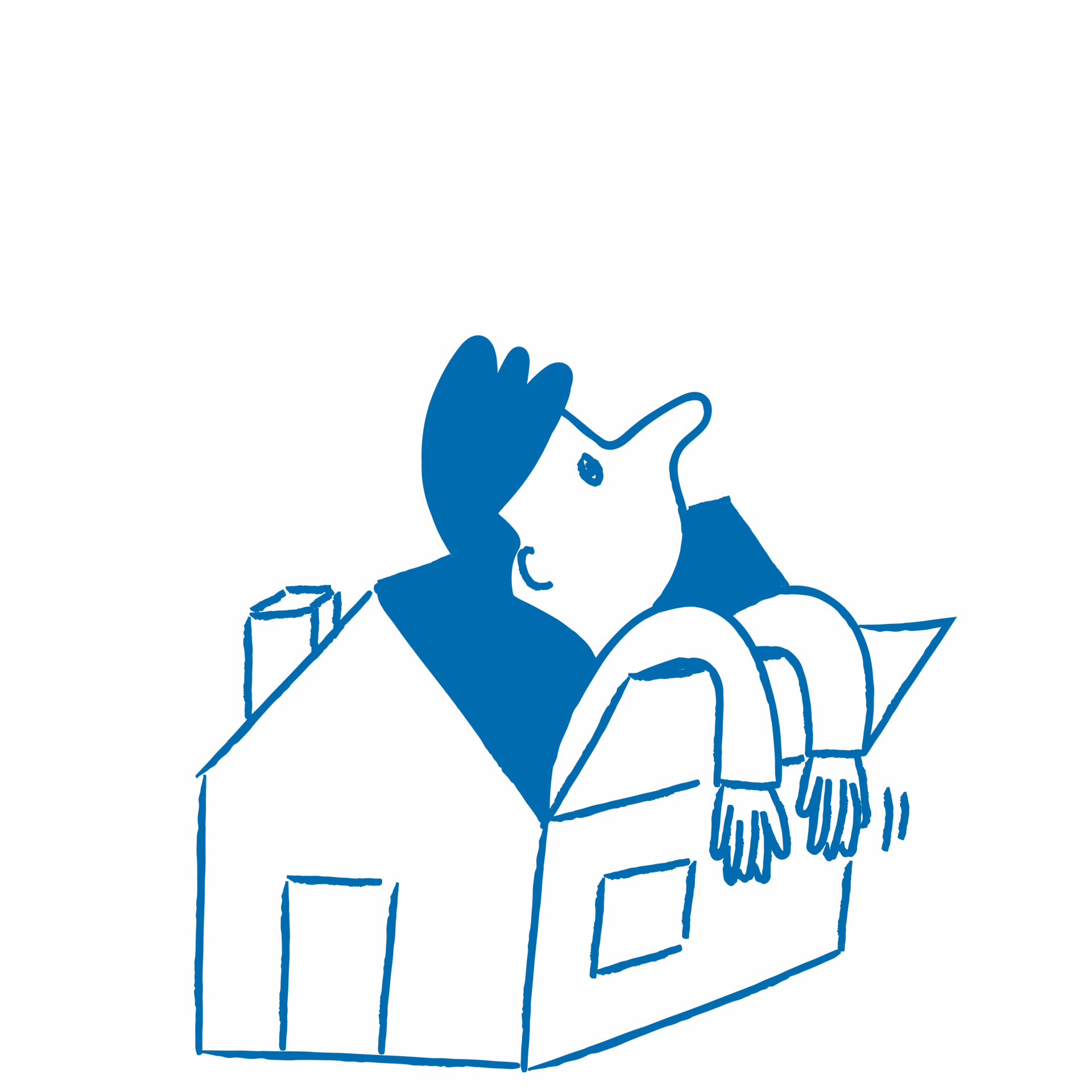 3D Äffchen Schräg von unten